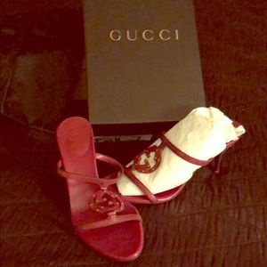 Wine Gucci Sandals